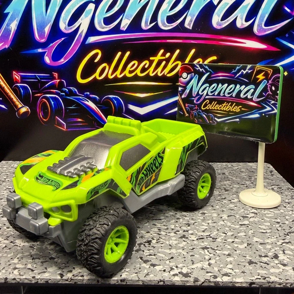 Hot Wheels Mattel Lime Green Monster Truck Off-Road Toy Vehicle 1844HX01